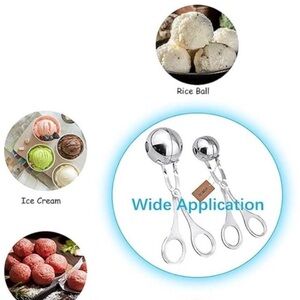 🍝 VINTAGE 90’s EXTRA LARGE STAMPED MAKO STAINLESS STEEL MEATBALL MAKER SCOOPER